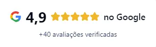 avaliações no google 4,9 de 5 estrelas
